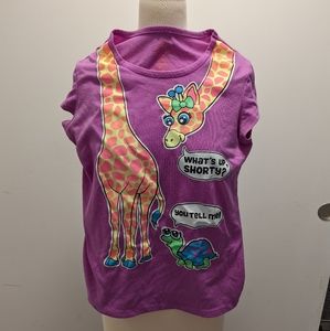 Giraffe and turtle pajama top
